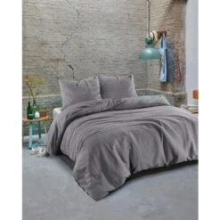 BLCKOUT Dekbedovertrek Odessa - 140x200/220 - Grijs -Kwaliteit Geselecteerde Dekbedovertrekkenwinkel 1000093531 0101