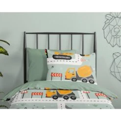 Good Morning Dekbedovertrek "Heavy" - Groen - (100x135 Cm) -Kwaliteit Geselecteerde Dekbedovertrekkenwinkel 1000094411 0110