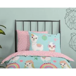 Good Morning Dekbedovertrek "Lamalife" - Multi - (100x135 Cm) -Kwaliteit Geselecteerde Dekbedovertrekkenwinkel 1000094414 0110