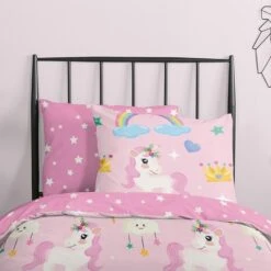 Good Morning Dekbedovertrek "Unilove" - Roze - (120x150 Cm) -Kwaliteit Geselecteerde Dekbedovertrekkenwinkel 1000094416 0103