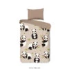 Good Morning Dekbedovertrek "Panda" - Zand - (120x150 Cm)
