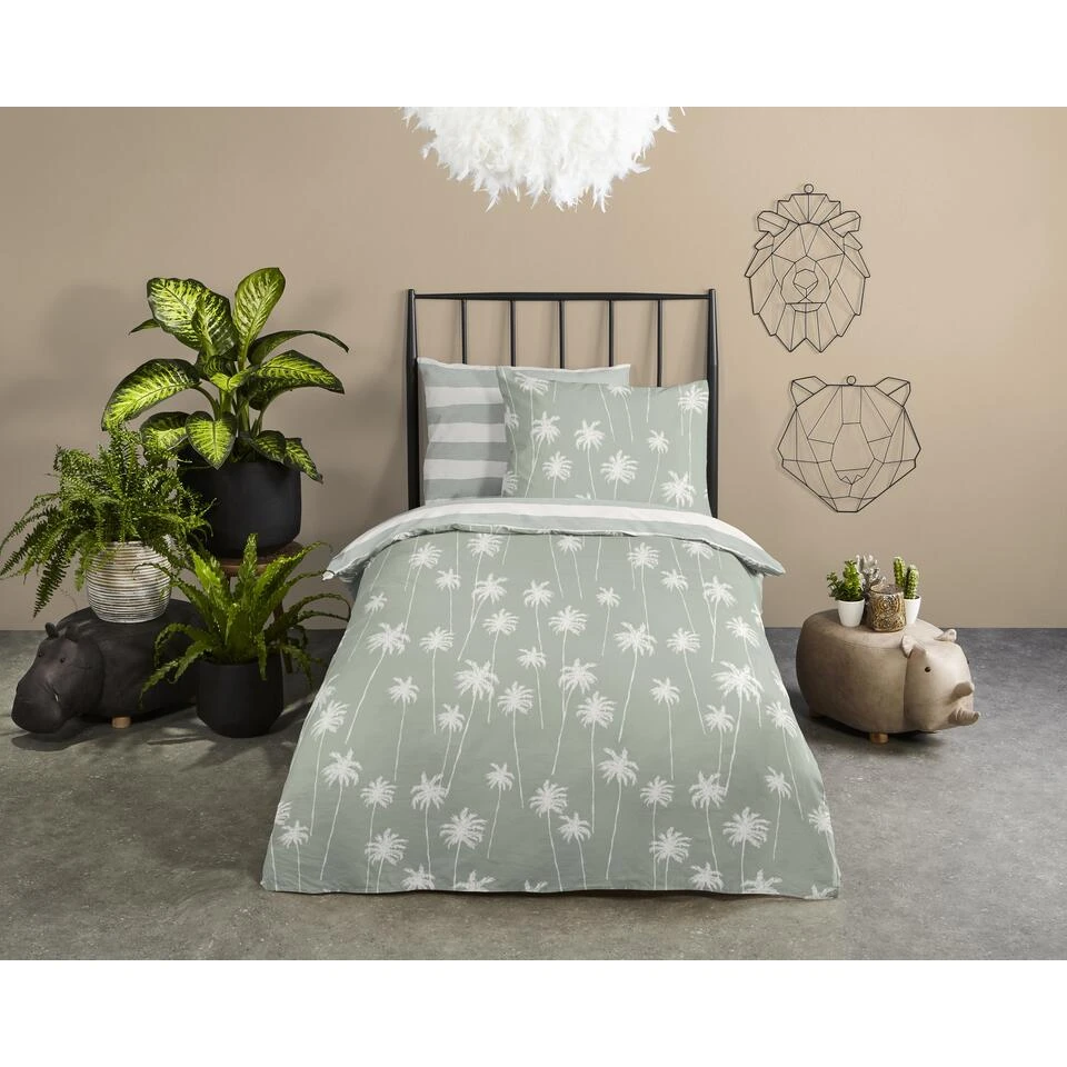 Good Morning Dekbedovertrek "Summer" - Groen - (100x135 Cm) 4 Good Morning Dekbedovertrek "Summer" - Groen - (100x135 Cm) - Afbeelding 2