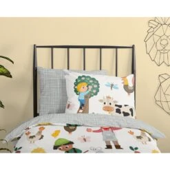 Good Morning Dekbedovertrek "Farm" - Multi - (140x220 Cm) -Kwaliteit Geselecteerde Dekbedovertrekkenwinkel 1000094445 0110