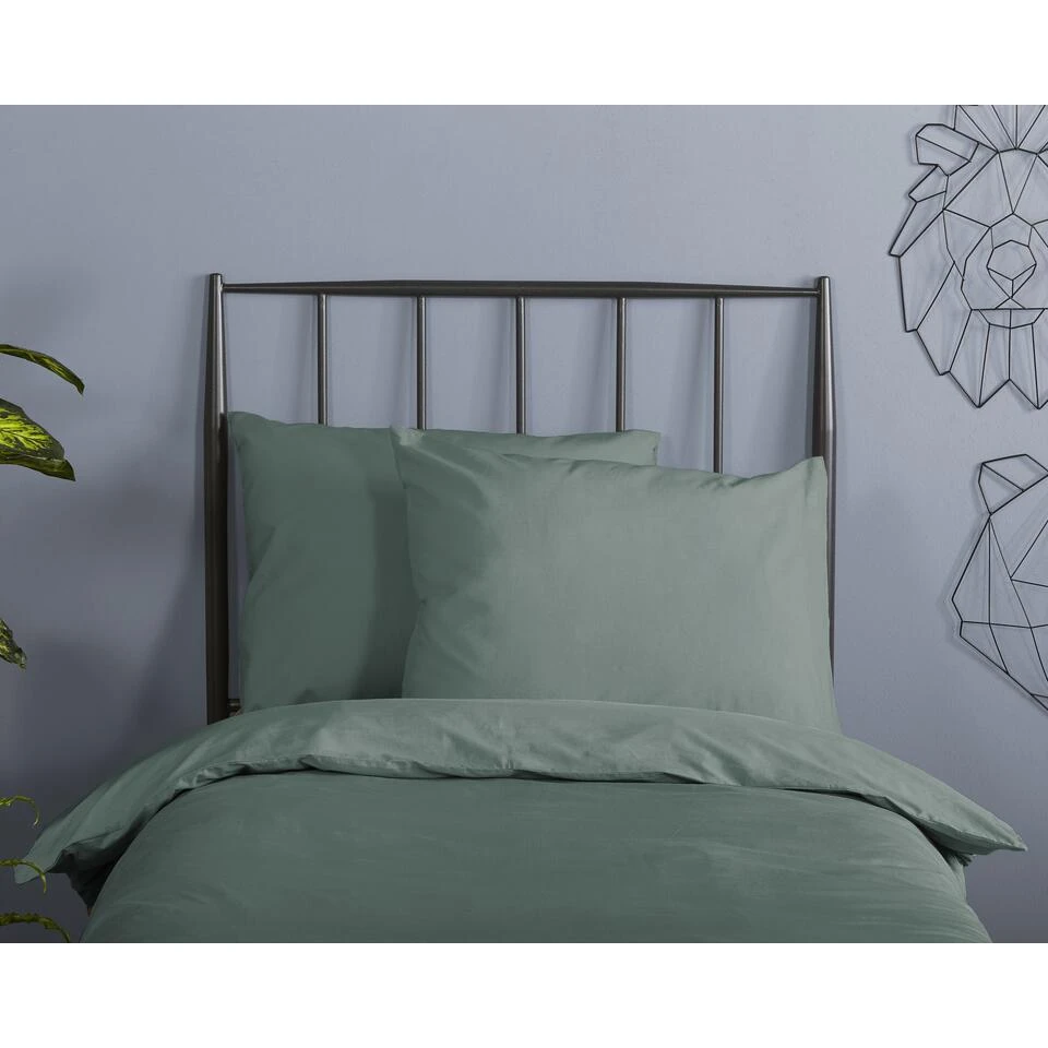 Good Morning Dekbedovertrek "" - Groen - (120x150 Cm) 4 Good Morning Dekbedovertrek "" - Groen - (120x150 Cm) - Afbeelding 2