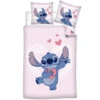 Disney Lilo & Stitch Dekbedovertrek, Hearts - 140 X 200 + 65 X 65 Cm - Katoen -Kwaliteit Geselecteerde Dekbedovertrekkenwinkel 1000095916