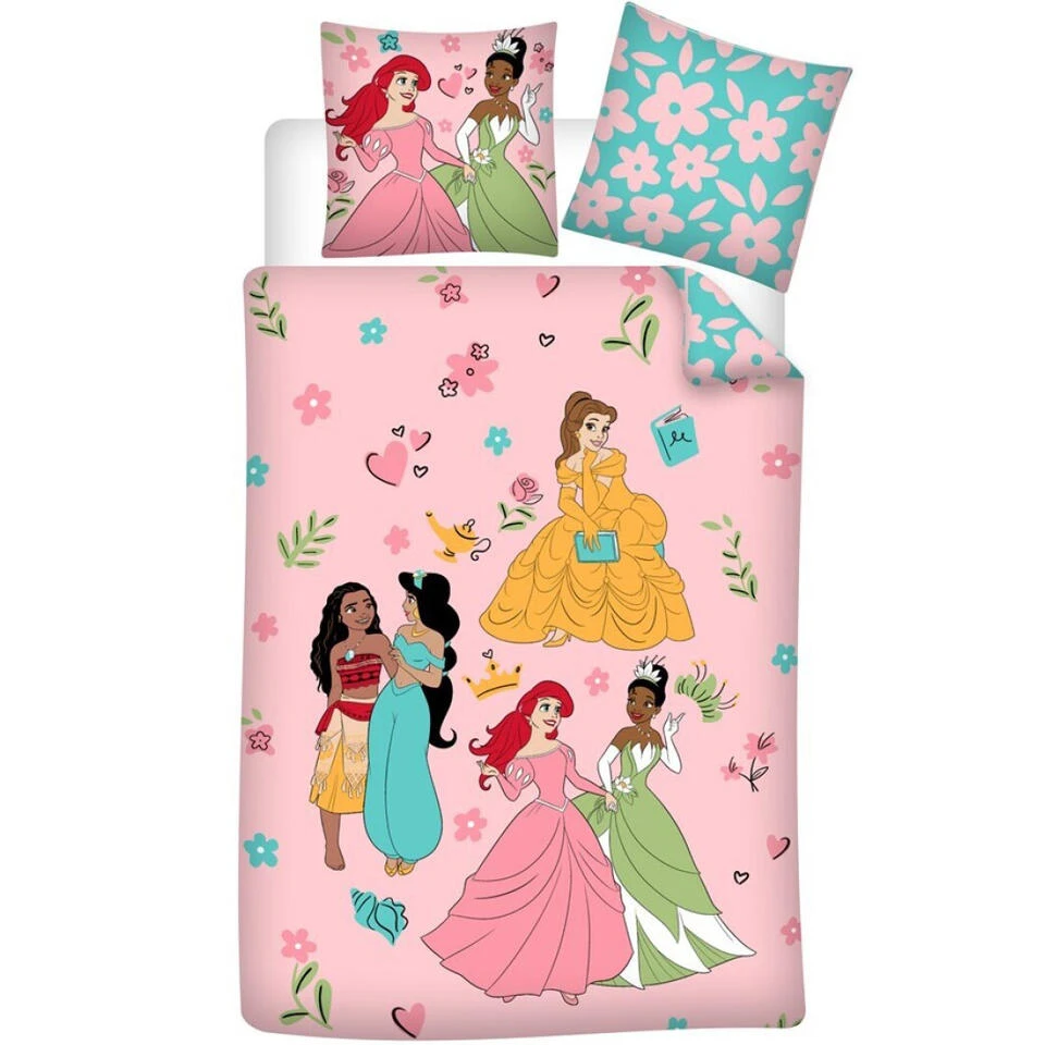 Disney Princess Dekbedovertrek, Princess Party - 140 X 200 Cm - Katoen 3 Disney Princess Dekbedovertrek, Princess Party - 140 X 200 Cm - Katoen