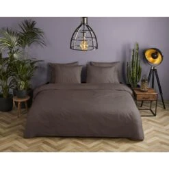 HIP Dekbedovertrek "" - Bruin - (140x220 Cm) -Kwaliteit Geselecteerde Dekbedovertrekkenwinkel 1000096052 0101