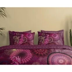 HIP Dekbedovertrek "Miska" - Bordeaux - (240x220 Cm) -Kwaliteit Geselecteerde Dekbedovertrekkenwinkel 1000096057 0110