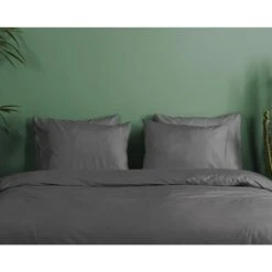 HIP Dekbedovertrek "" - Antraciet - (240x220 Cm) -Kwaliteit Geselecteerde Dekbedovertrekkenwinkel 1000096059 0110