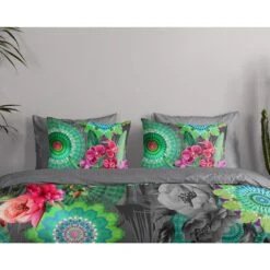 HIP Dekbedovertrek "Thirze" - Multi - (240x220 Cm) -Kwaliteit Geselecteerde Dekbedovertrekkenwinkel 1000096068 0110