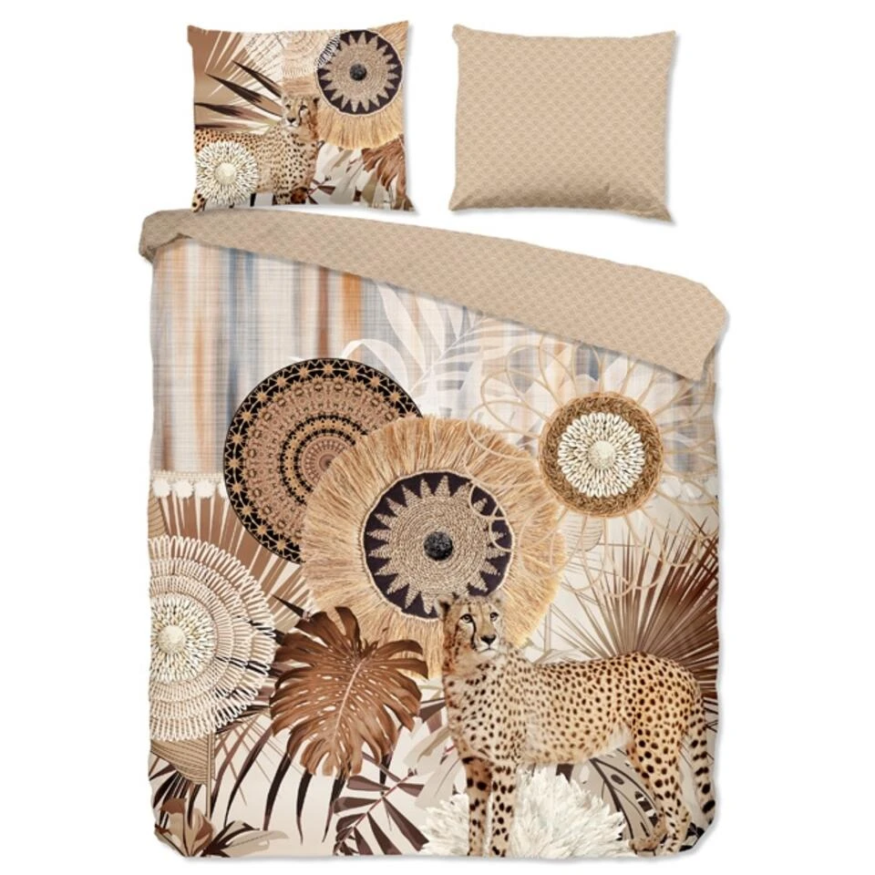 HIP Dekbedovertrek "Raeni" - Taupe - (240x220 Cm) 3 HIP Dekbedovertrek "Raeni" - Taupe - (240x220 Cm)