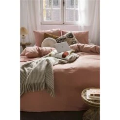 Dindi Home - Dekbedovertrek Plain Beauty - 260x220 Cm - Terra -Kwaliteit Geselecteerde Dekbedovertrekkenwinkel 1000098635 0102