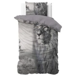Dreamhouse Dekbedovertrek King Of Nature Grey-1-persoons (140 X 200/220 Cm) -Kwaliteit Geselecteerde Dekbedovertrekkenwinkel 1000098876 0101