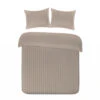 Papillon Dekbedovertrek Satijn Streep - 200x200/220 Cm - Taupe -Kwaliteit Geselecteerde Dekbedovertrekkenwinkel 1111743128
