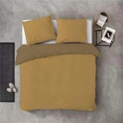 Byrklund - Dekbedovertrek Side Way - 200x220 Cm - Geel / Mosterd -Kwaliteit Geselecteerde Dekbedovertrekkenwinkel 1123379668 0102