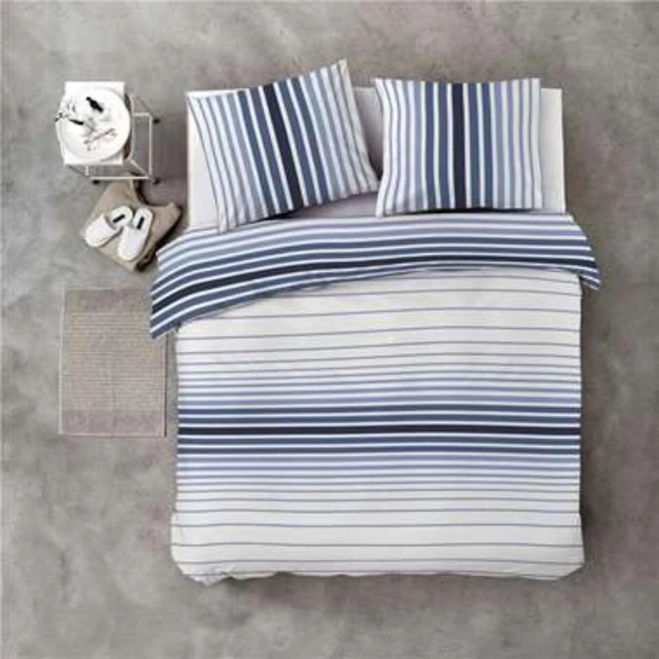 Byrklund Dekbedovertrek Beach Feel With Stripes - 240x220 Cm - Blauw 5 Byrklund Dekbedovertrek Beach Feel With Stripes - 240x220 Cm - Blauw - Afbeelding 3