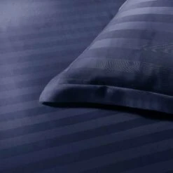 Papillon Dekbedovertrek Satijn Streep - 240x200/220 Cm - Blauw -Kwaliteit Geselecteerde Dekbedovertrekkenwinkel 1132353488 0102