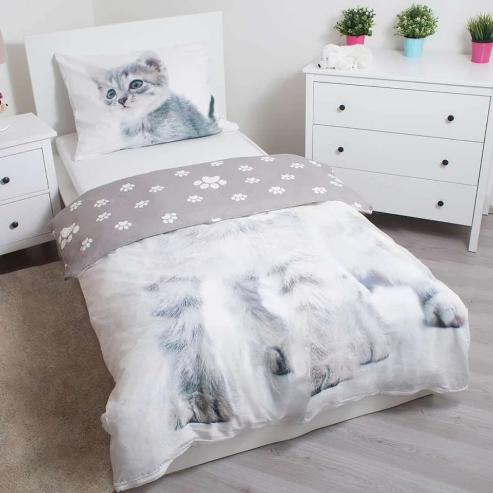 Animal Pictures Dekbedovertrek Poesjes - Eenpersoons - 140 X 200 Cm - Multi 4 Animal Pictures Dekbedovertrek Poesjes - Eenpersoons - 140 X 200 Cm - Multi - Afbeelding 2