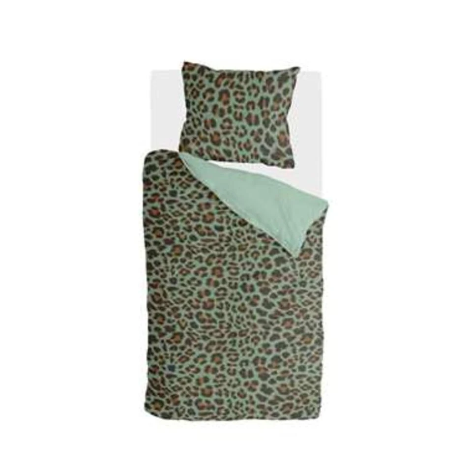 Byrklund - Dekbedovertrek Lazy Leopard - 140x220 Cm - Groen 3 Byrklund - Dekbedovertrek Lazy Leopard - 140x220 Cm - Groen