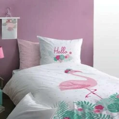 Matt & Rose Flamingo - Kinderdekbedovertrek-140x200cm -Kwaliteit Geselecteerde Dekbedovertrekkenwinkel 1163117920 0101