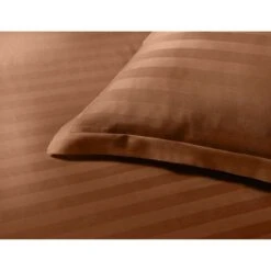 Papillon Dekbedovertrek Satijn Streep - 240x200/220 Cm - Bruin -Kwaliteit Geselecteerde Dekbedovertrekkenwinkel 1193135635 0102