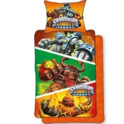 Skylanders Giants - Dekbedovertrek - Eenpersoons - 140 X 200 Cm - Oranje