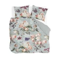 Byrklund - Dekbedovertrek Flowers United - 200x220 Cm - Mint
