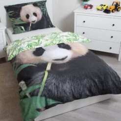Animal Pictures Panda - Dekbedovertrek - Eenpersoons - 140 X 200 Cm - Multi -Kwaliteit Geselecteerde Dekbedovertrekkenwinkel 1248980566 0102