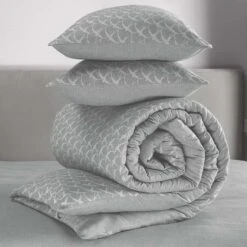 De Witte Lietaer Dekbedovertrek Birds Grey - Hotelmaat - 260 X 240 Cm - Flanel -Kwaliteit Geselecteerde Dekbedovertrekkenwinkel 1280410534 0101