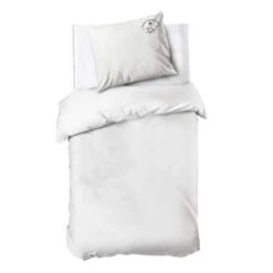 Dindi Home - Dekbedovertrek Plain Beauty - 140x220 Cm - Wit