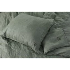 BLCKOUT Alabama - Linnen - Dekbedovertrek - 200x200/220 Cm - Groen -Kwaliteit Geselecteerde Dekbedovertrekkenwinkel 1337199342 0102