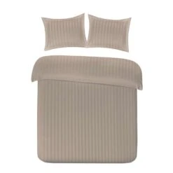 Papillon Dekbedovertrek Satijn Streep - 240x200/220 Cm - Taupe
