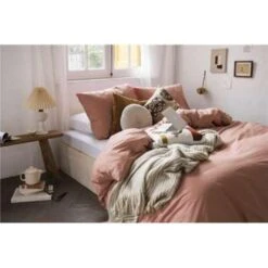 Dindi Home - Dekbedovertrek Plain Beauty - 200x220 Cm - Terra -Kwaliteit Geselecteerde Dekbedovertrekkenwinkel 1397994520 0102