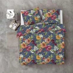 Byrklund - Dekbedovertrek Flowering Peonies - 200x220 Cm - Blauw -Kwaliteit Geselecteerde Dekbedovertrekkenwinkel 1574830442 0102