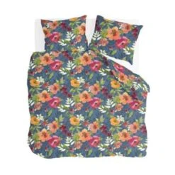 Byrklund - Dekbedovertrek Flowering Peonies - 200x220 Cm - Blauw