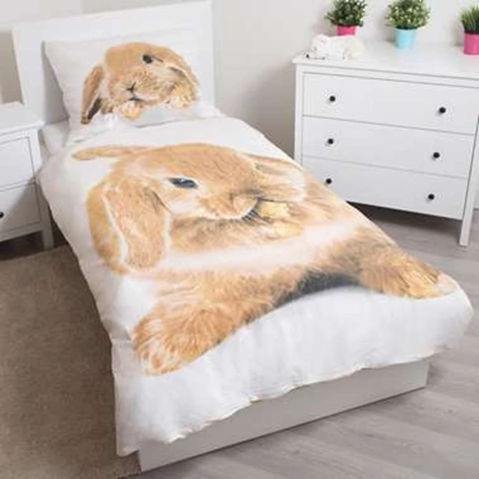 Animal Pictures Konijn - Dekbedovertrek-140x200cm 5 Animal Pictures Konijn - Dekbedovertrek-140x200cm - Afbeelding 3
