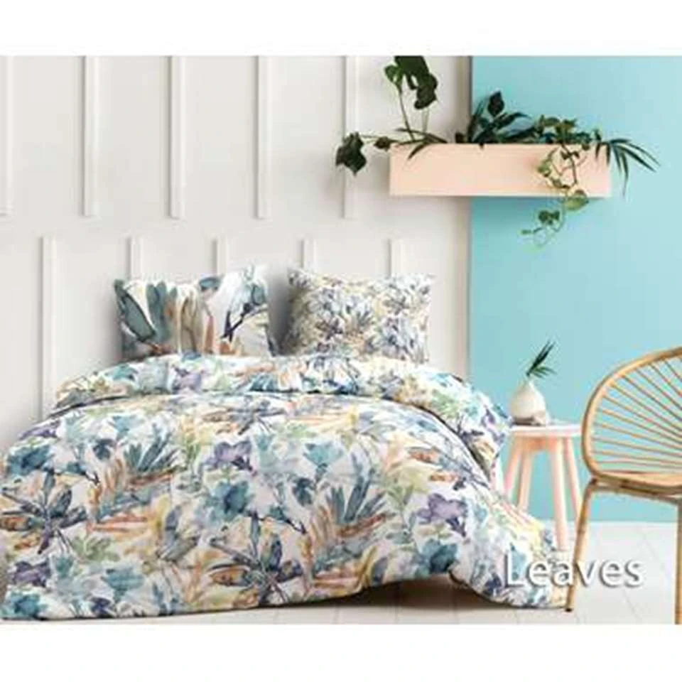 Papillon Dekbedovertrek Leaves - 200x200/220 Cm - Multikleur 4 Papillon Dekbedovertrek Leaves - 200x200/220 Cm - Multikleur - Afbeelding 2