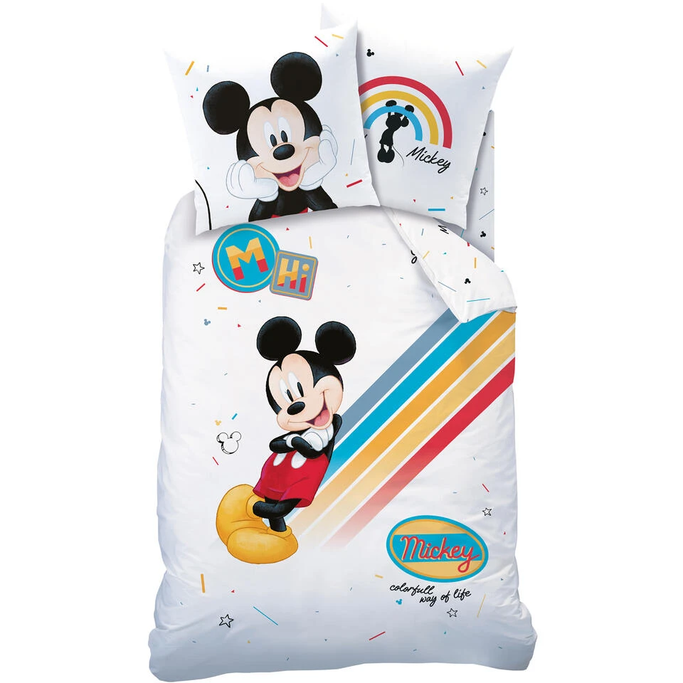 Disney Mickey Mouse Colourful - Dekbedovertrek-140x200cm 3 Disney Mickey Mouse Colourful - Dekbedovertrek-140x200cm