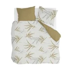 Walra - Dekbedovertrek Remade Bamboo Grasses - 240x220 Cm - Honing Mosterd