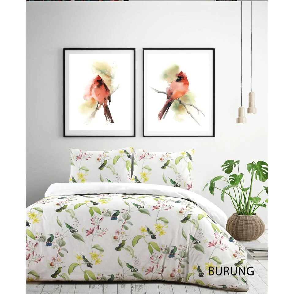 Papillon Dekbedovertrek Burung - 140x200/220 Cm - Multikleur 4 Papillon Dekbedovertrek Burung - 140x200/220 Cm - Multikleur - Afbeelding 2