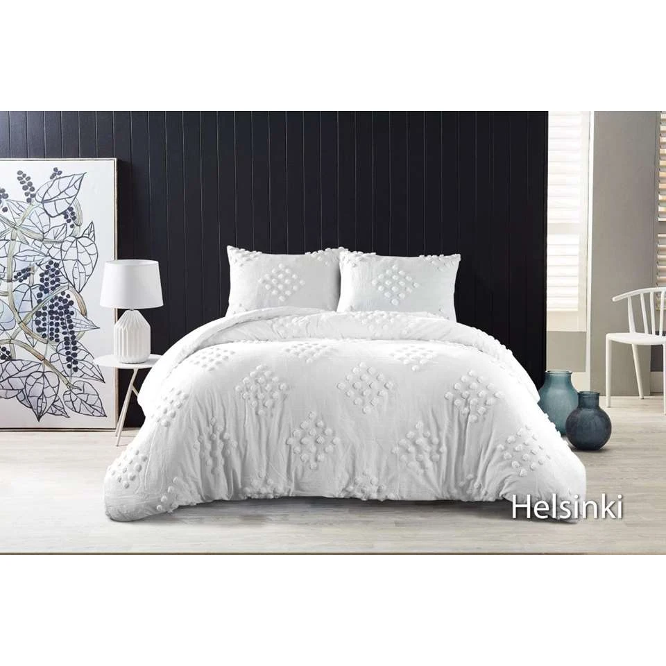 Papillon Deluxe+ Dekbedovertrek Helsinki - 240x200/220 Cm - Wit 4 Papillon Deluxe+ Dekbedovertrek Helsinki - 240x200/220 Cm - Wit - Afbeelding 2