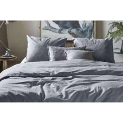 Walra Dekbedovertrek Vintage Cotton - Grijs - 200x200/220 Cm -Kwaliteit Geselecteerde Dekbedovertrekkenwinkel 31105567 0002