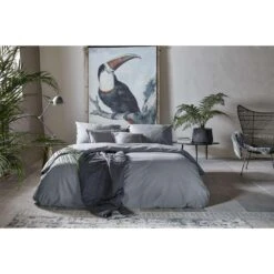 Walra Dekbedovertrek Vintage Cotton - Grijs - 200x200/220 Cm -Kwaliteit Geselecteerde Dekbedovertrekkenwinkel 31105567 0005