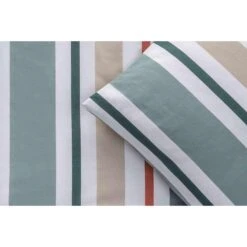 Comfort Dekbedovertrek Ragnar Strepen - Wit/groen - 240x200/220 Cm -Kwaliteit Geselecteerde Dekbedovertrekkenwinkel 31105747 9000 1