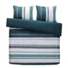 Royal Dekbedovertrek Kalmar Strepen - Wit/groen - 240x200/220 Cm -Kwaliteit Geselecteerde Dekbedovertrekkenwinkel 31105823