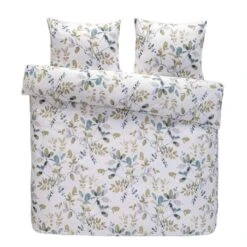 Royal Dekbedovertrek Carlijn Botanisch - Wit - 240x200/220 Cm