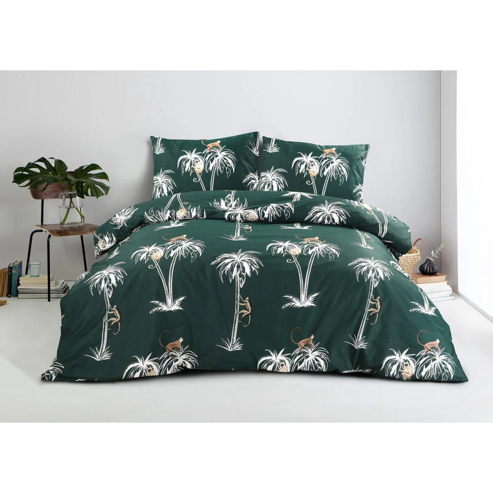 Comfort Dekbedovertrek Nya Palmbomen - Groen - 140x200/220 Cm 5 Comfort Dekbedovertrek Nya Palmbomen - Groen - 140x200/220 Cm - Afbeelding 3