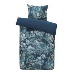 Royal Dekbedovertrek Amari Botanisch - Blauw - 140x200/220 Cm