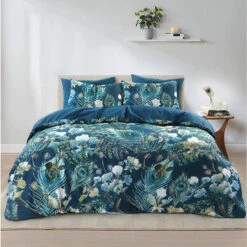 Royal Dekbedovertrek Amari Botanisch - Blauw - 240x200/220 Cm -Kwaliteit Geselecteerde Dekbedovertrekkenwinkel 31105984 9050 1