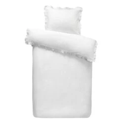 Royal Dekbedovertrek Cato Effen - Wit - 140x200/220 Cm